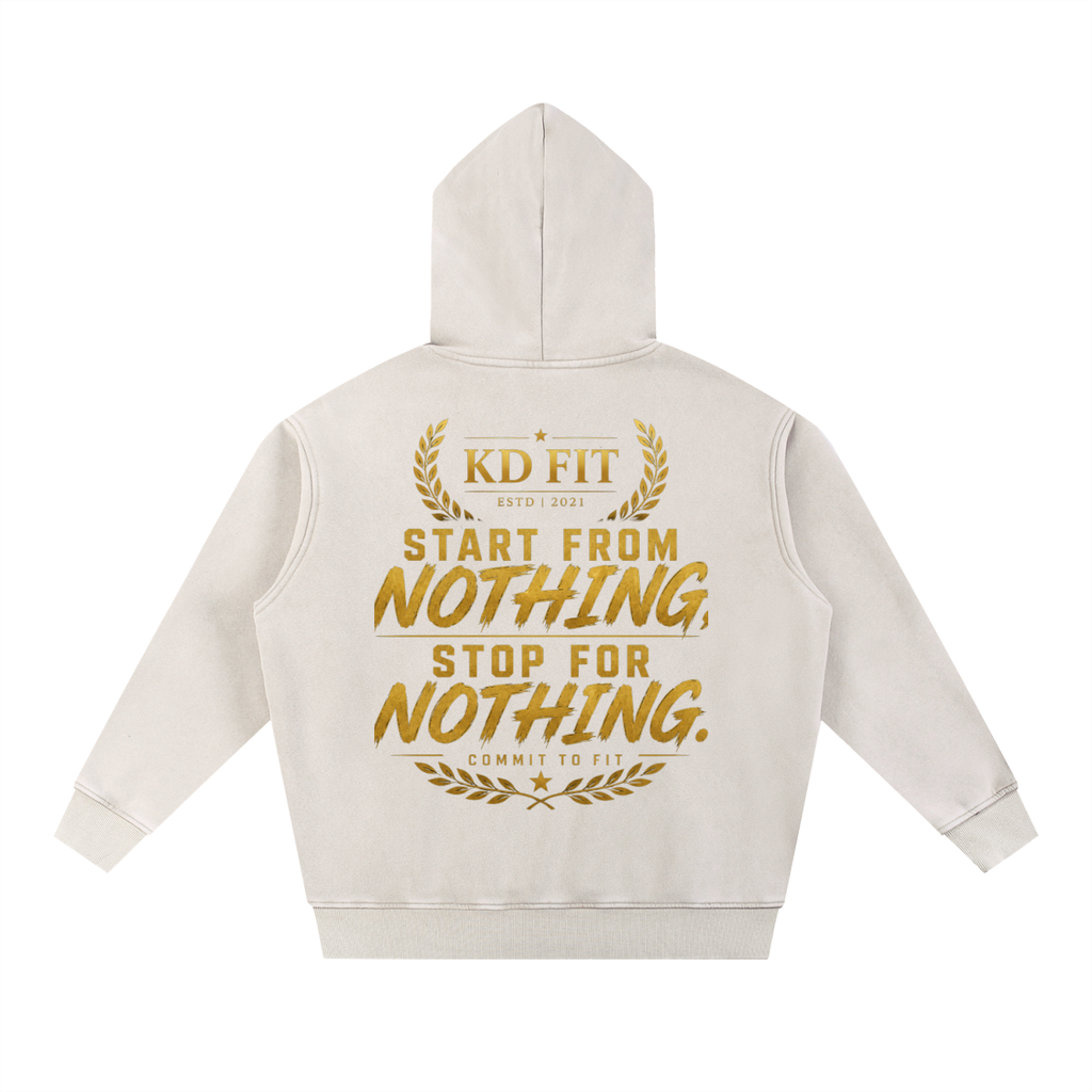 Snow Wash Fleece Oversize Hoodie
