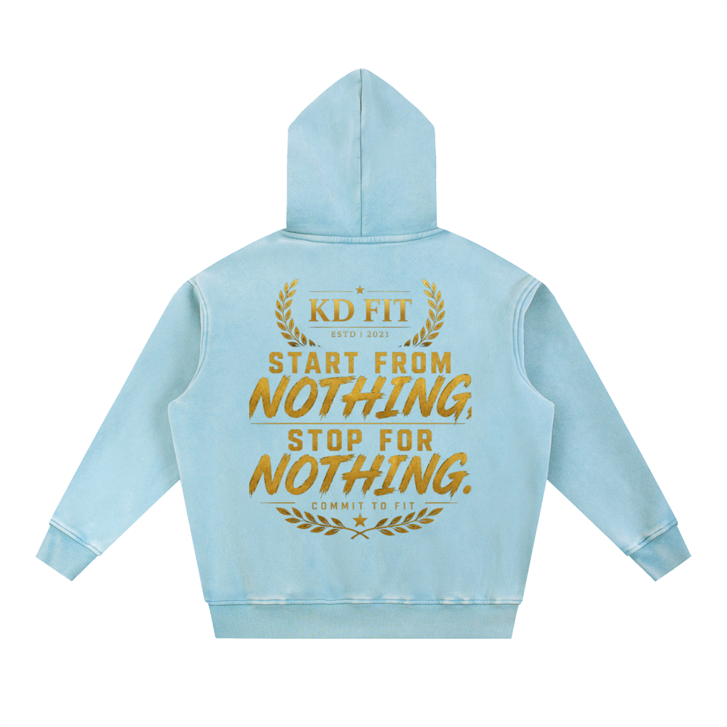 Snow Wash Fleece Oversize Hoodie